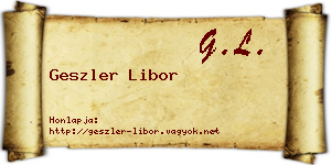 Geszler Libor névjegykártya